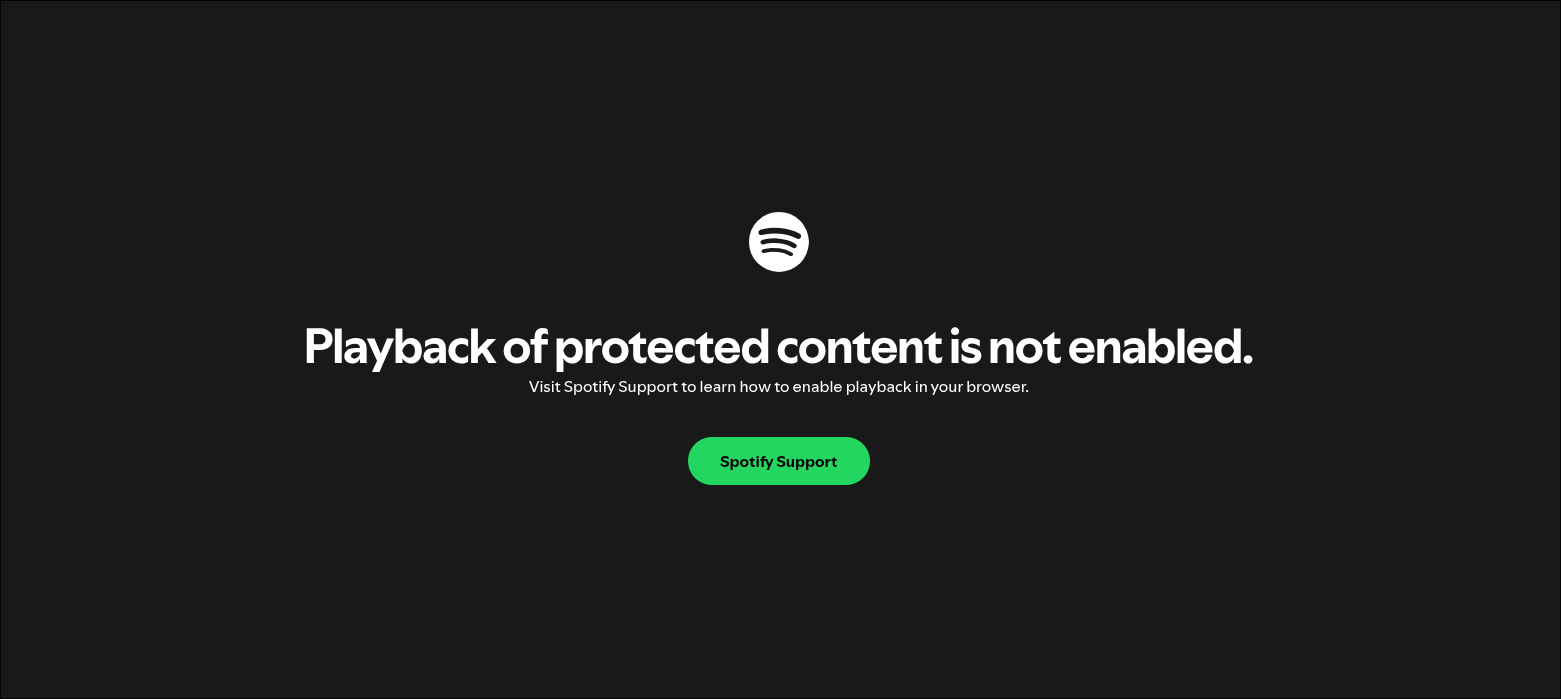 Spotify DRM Error
